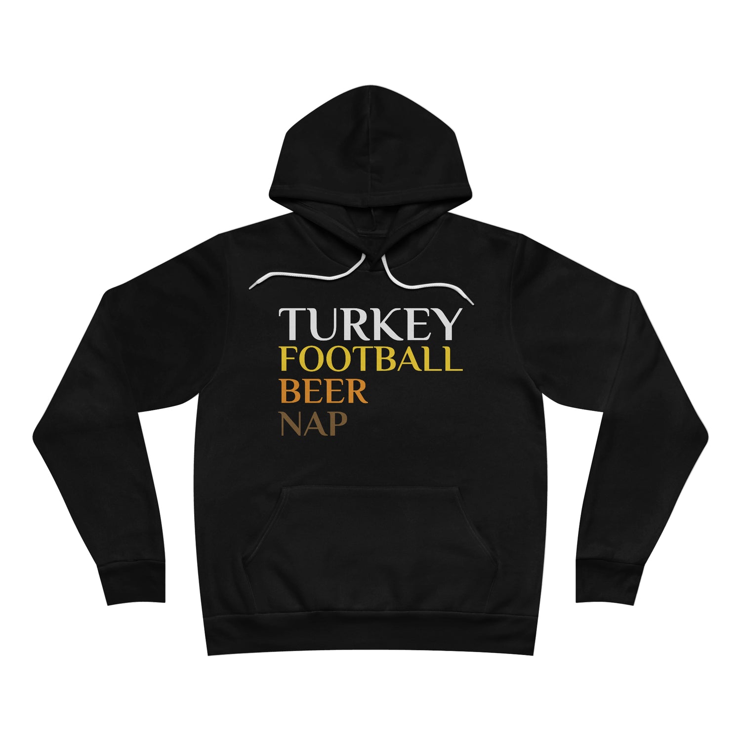 TURKEY FOOTBALL BEER NAP MEN'S / UNISEX HOODIE