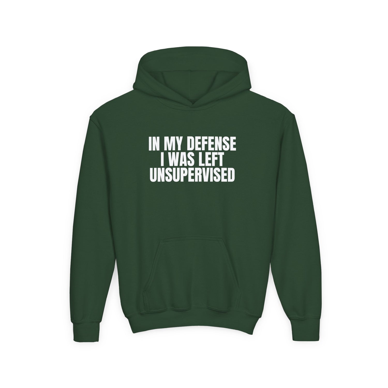 In My Defense I Was Left Unsupervised Youth Hoodie