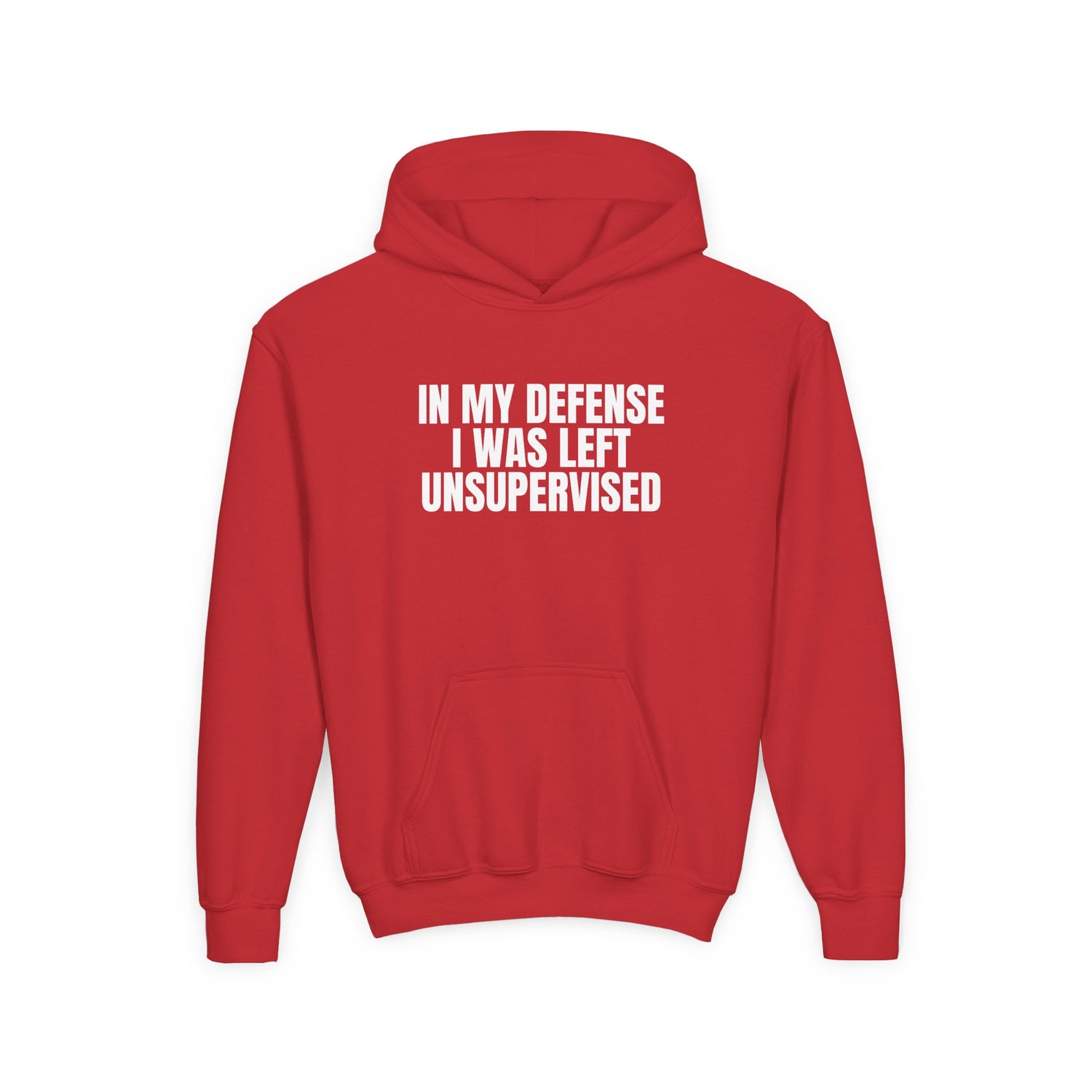In My Defense I Was Left Unsupervised Youth Hoodie