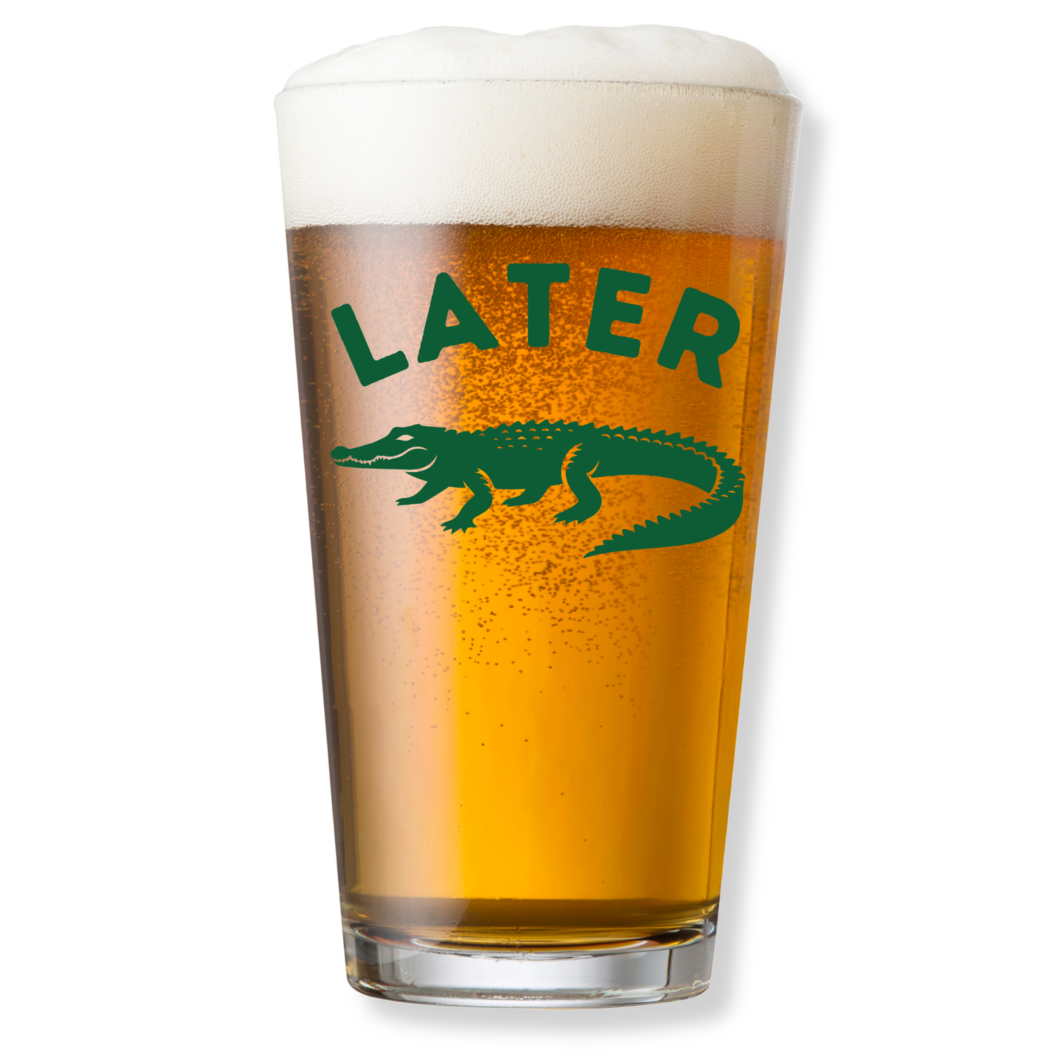 LATER GATOR PINT GLASS
