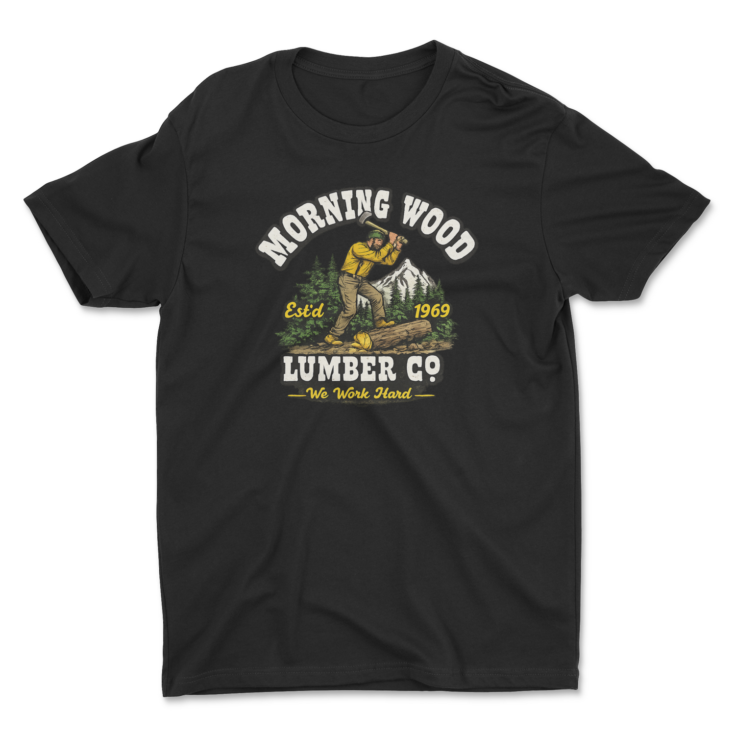 MORNING WOOD LUMBER CO. ADULT UNISEX T-SHIRT