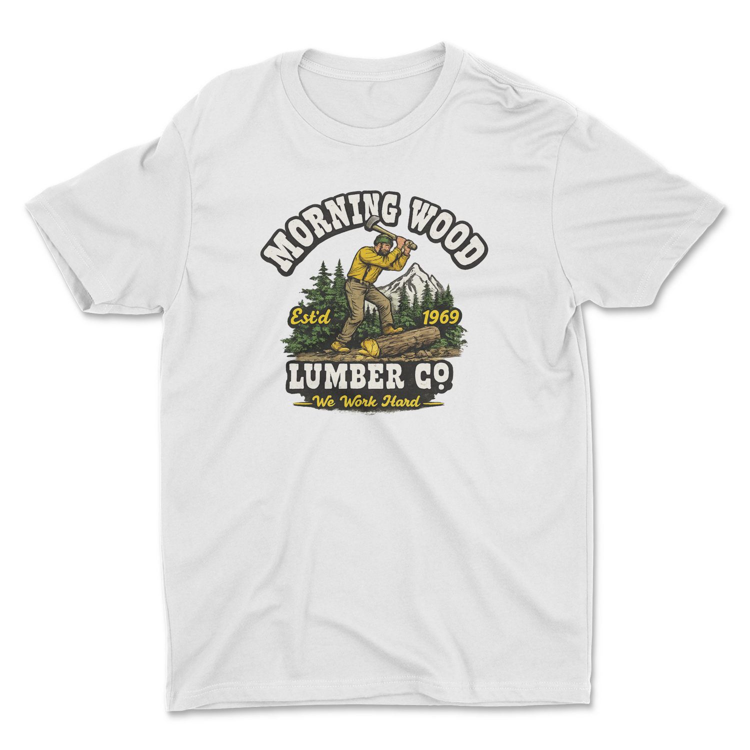 MORNING WOOD LUMBER CO. ADULT UNISEX T-SHIRT