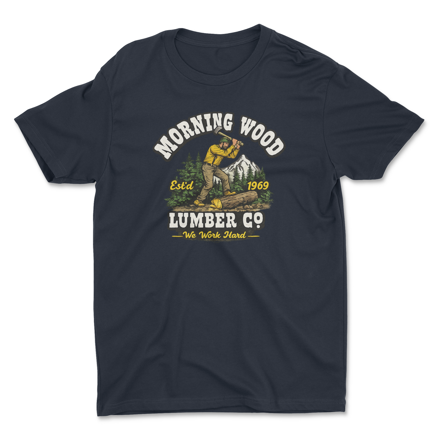 MORNING WOOD LUMBER CO. ADULT UNISEX T-SHIRT