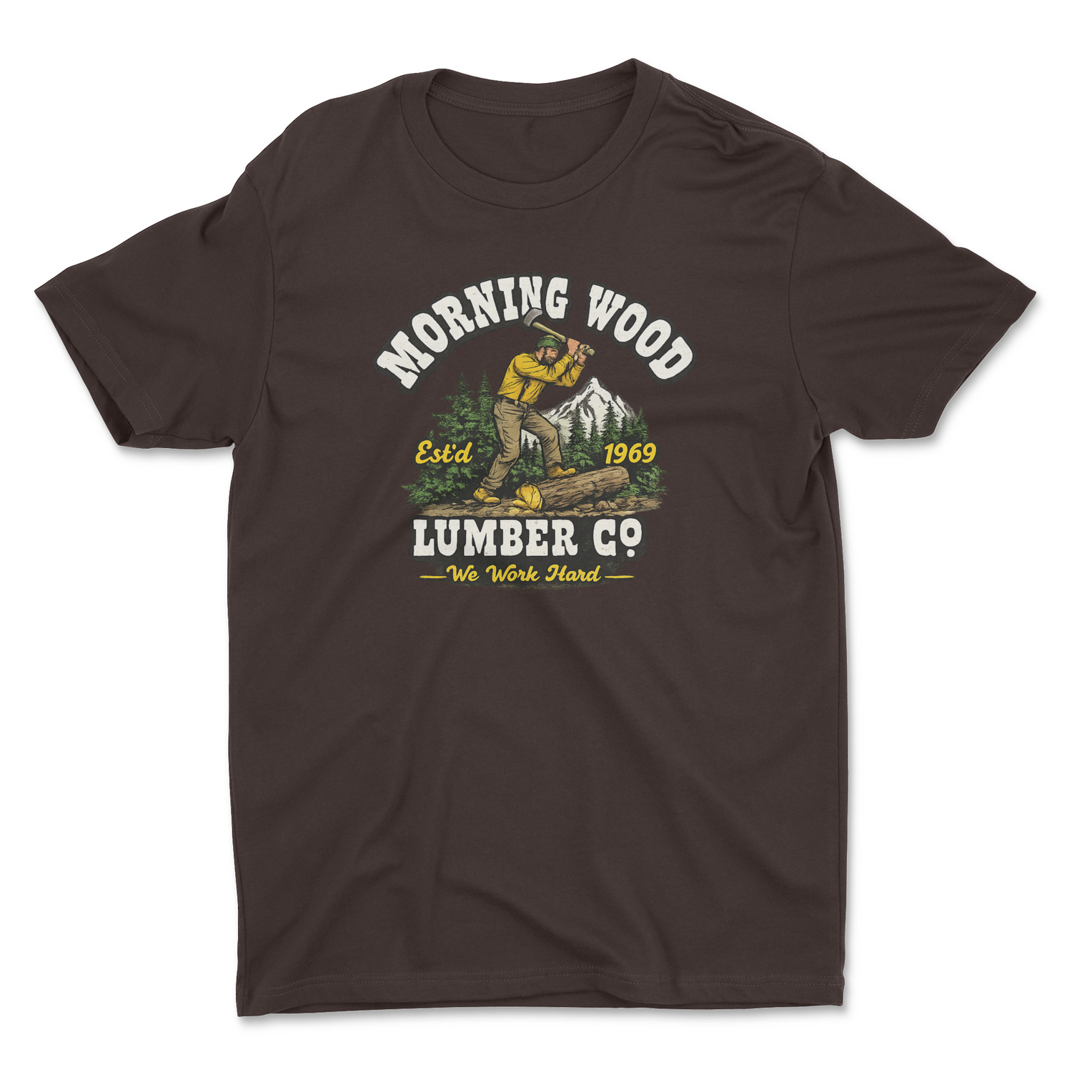 MORNING WOOD LUMBER CO. ADULT UNISEX T-SHIRT