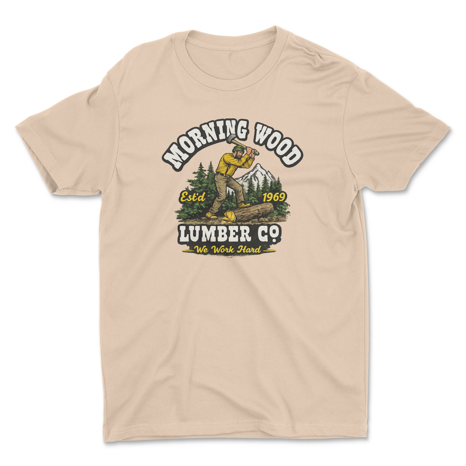 MORNING WOOD LUMBER CO. ADULT UNISEX T-SHIRT