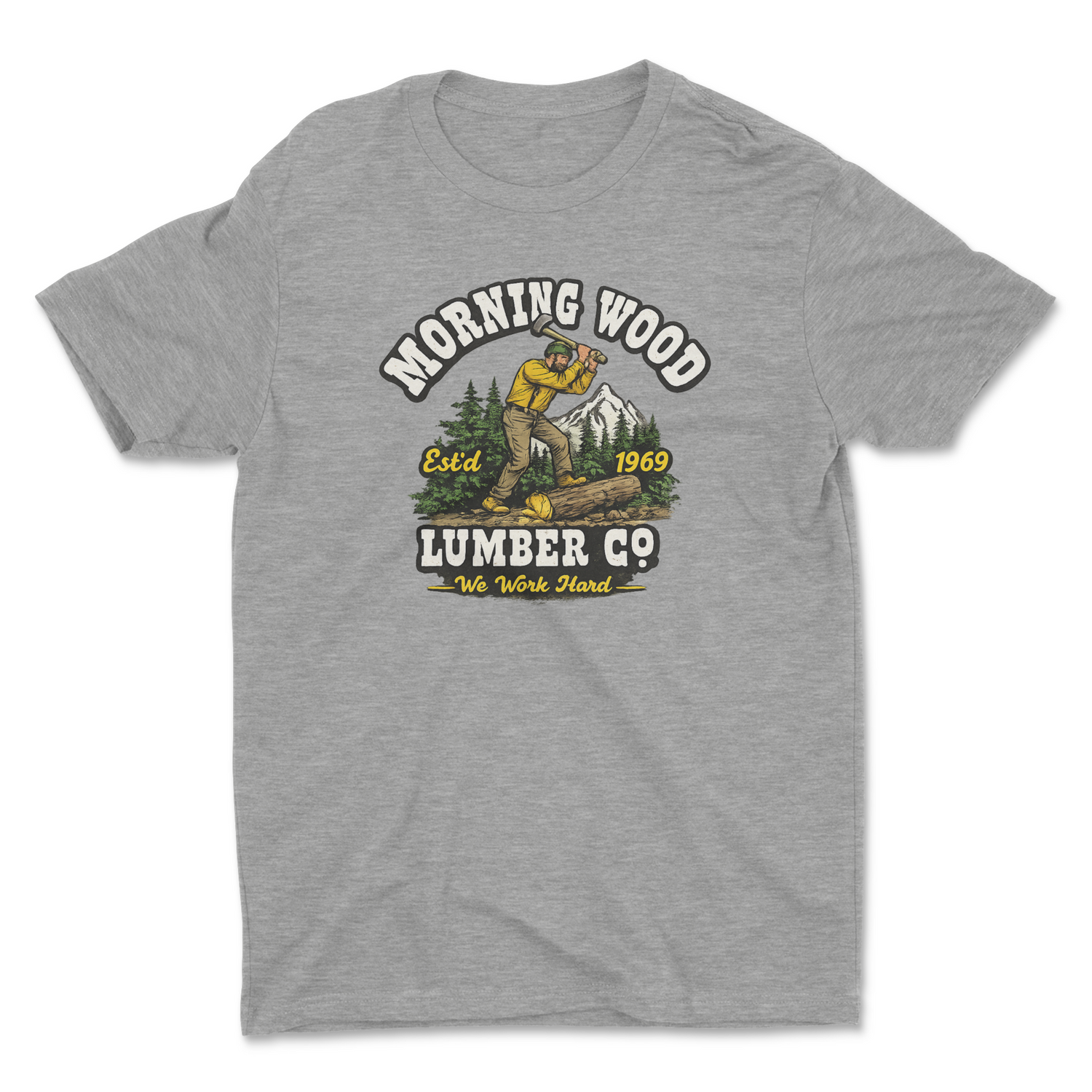 MORNING WOOD LUMBER CO. ADULT UNISEX T-SHIRT