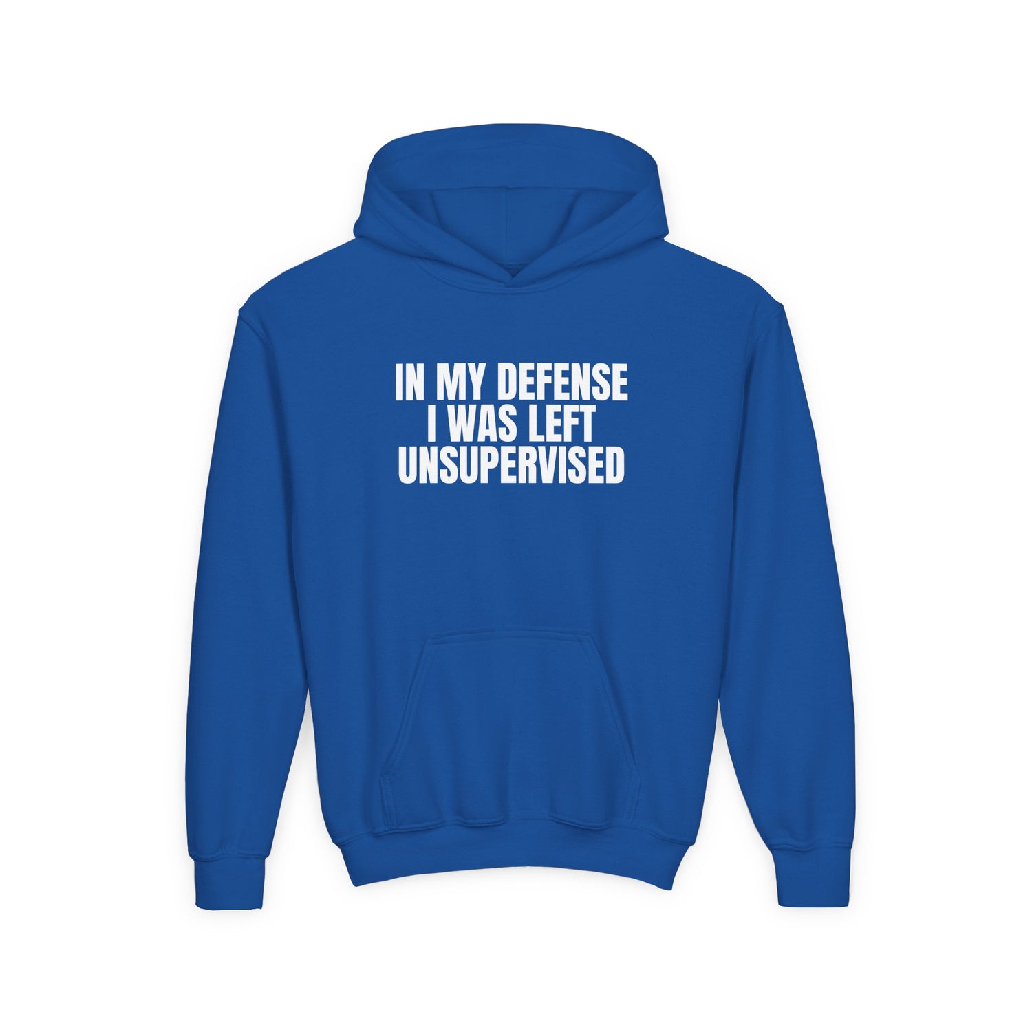 In My Defense I Was Left Unsupervised Youth Hoodie