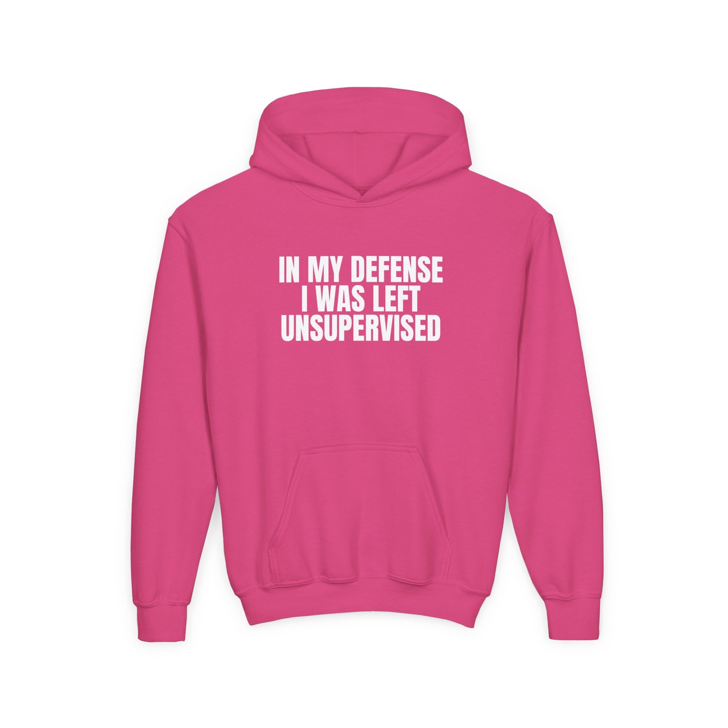 In My Defense I Was Left Unsupervised Youth Hoodie
