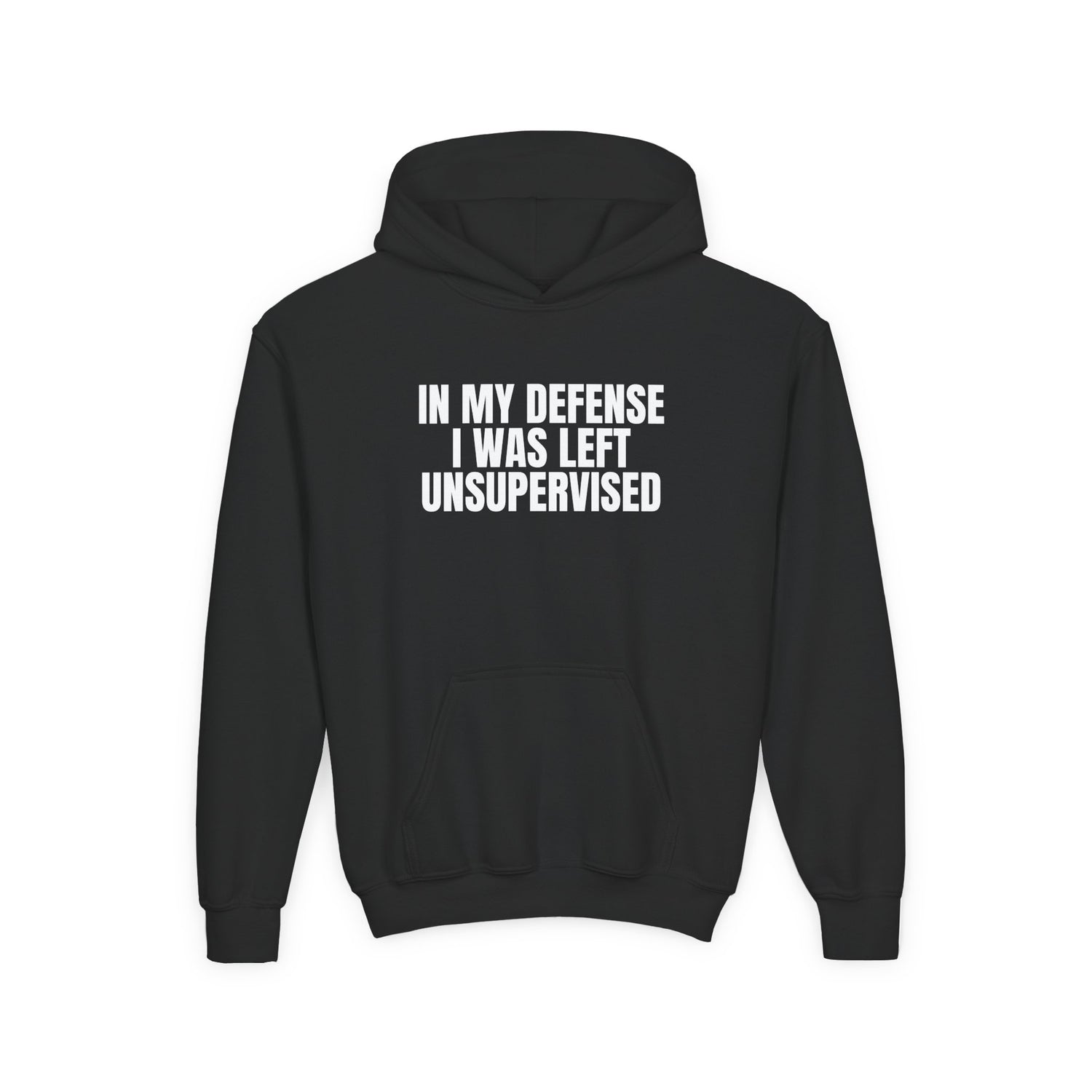 In My Defense I Was Left Unsupervised Youth Hoodie