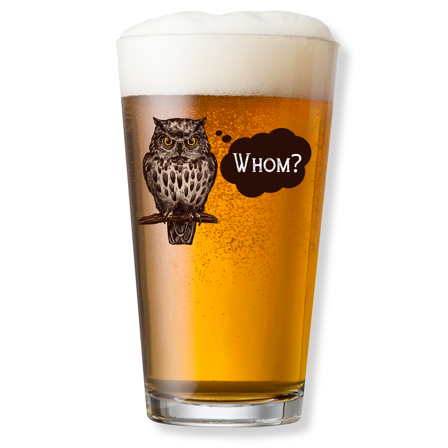 WHOM PINT GLASS