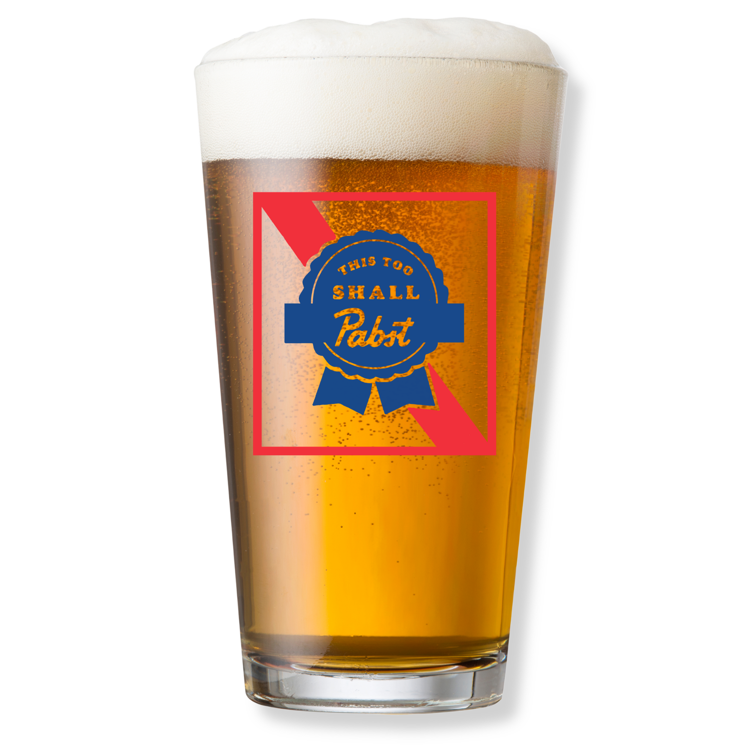 THIS TOO SHALL PABTS PINT GLASS