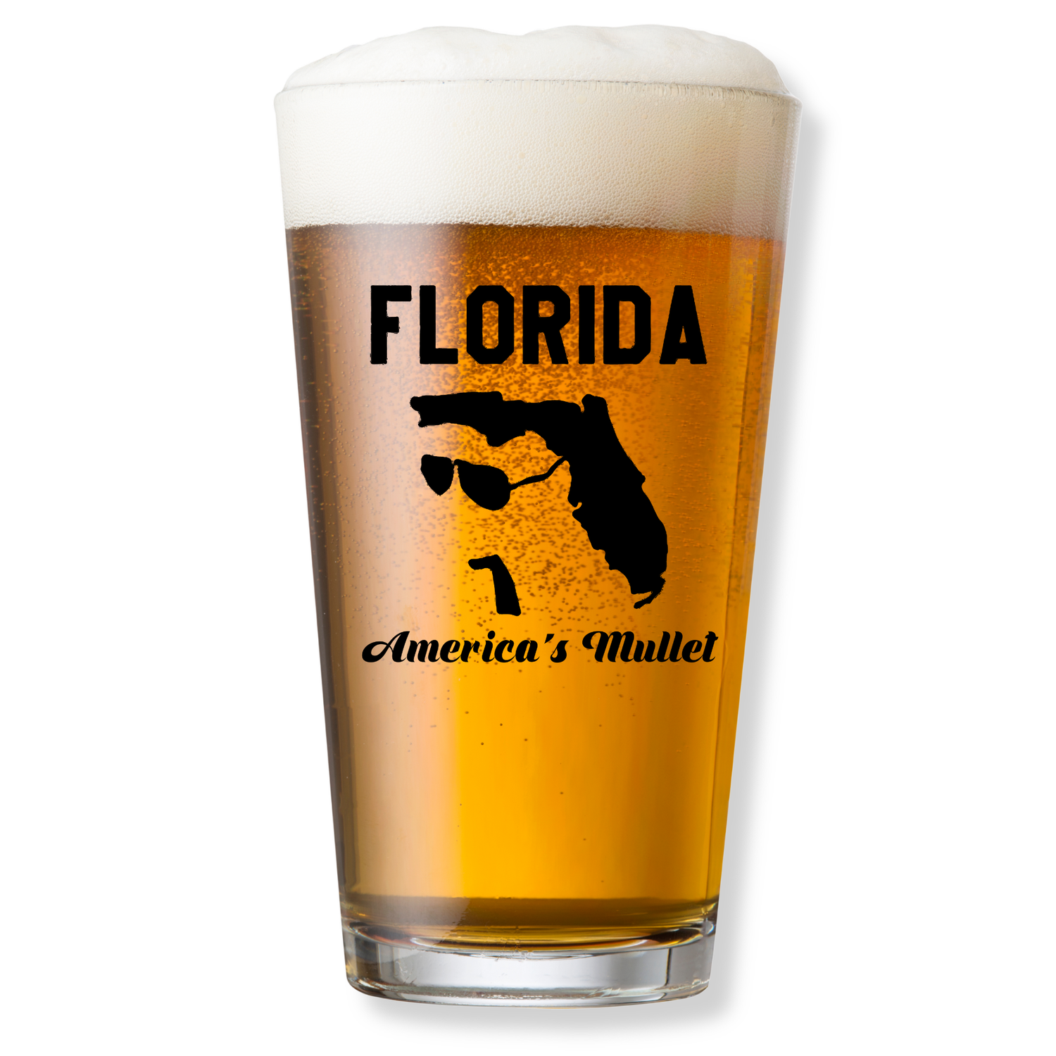 FLORIDA, AMERICA'S MULLET PINT GLASS