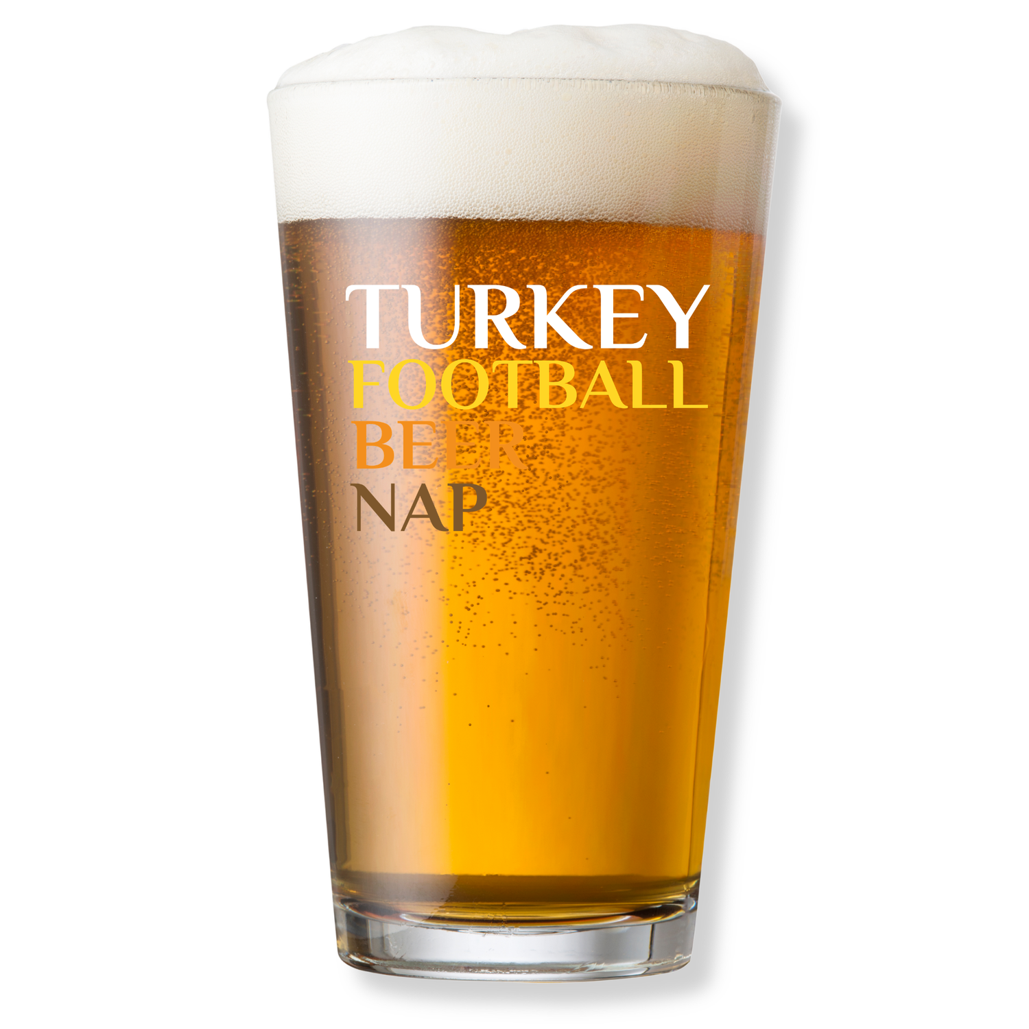 TURKEY FOOTBALL BEER NAP Pint Glass