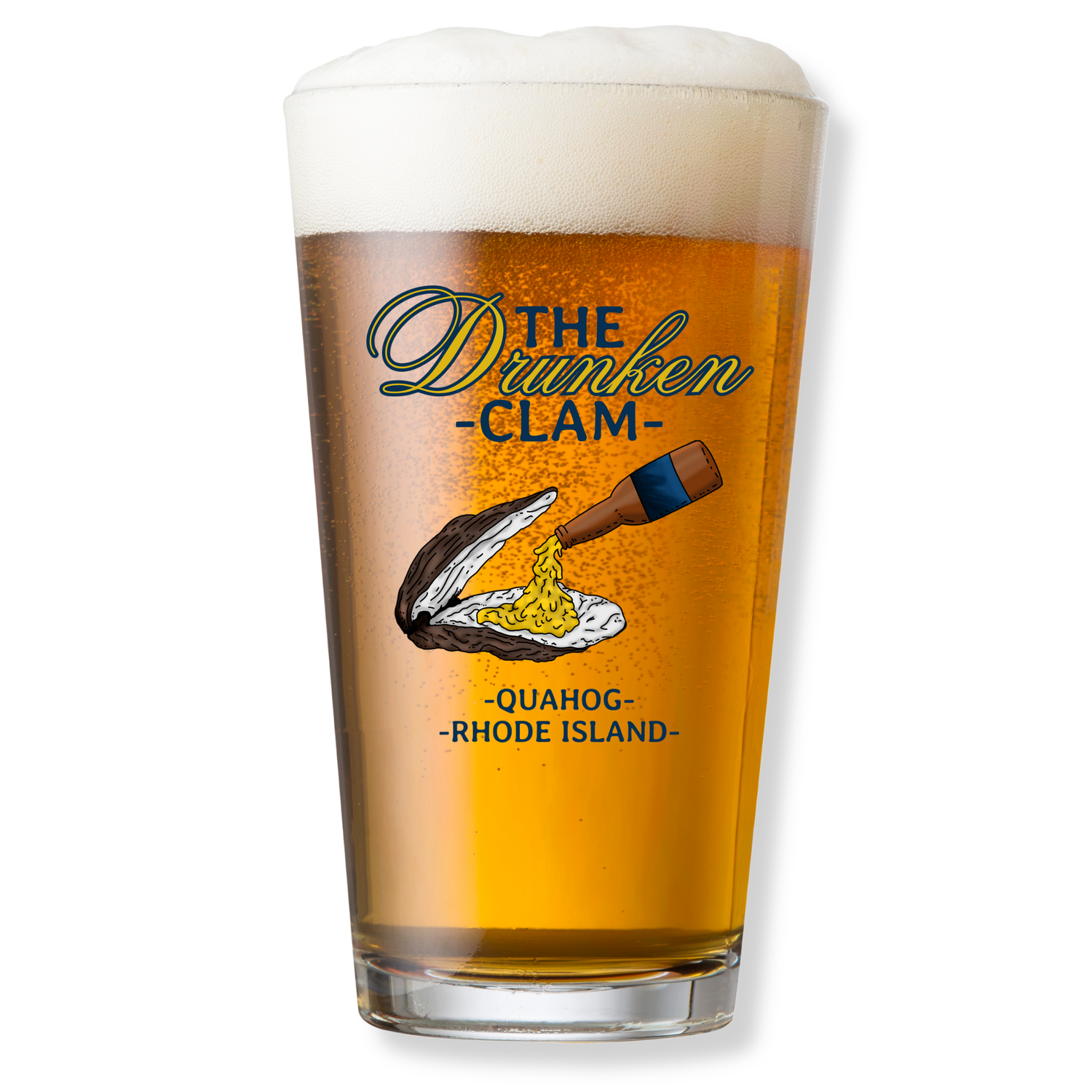 The Drunken Clam Pint Glass