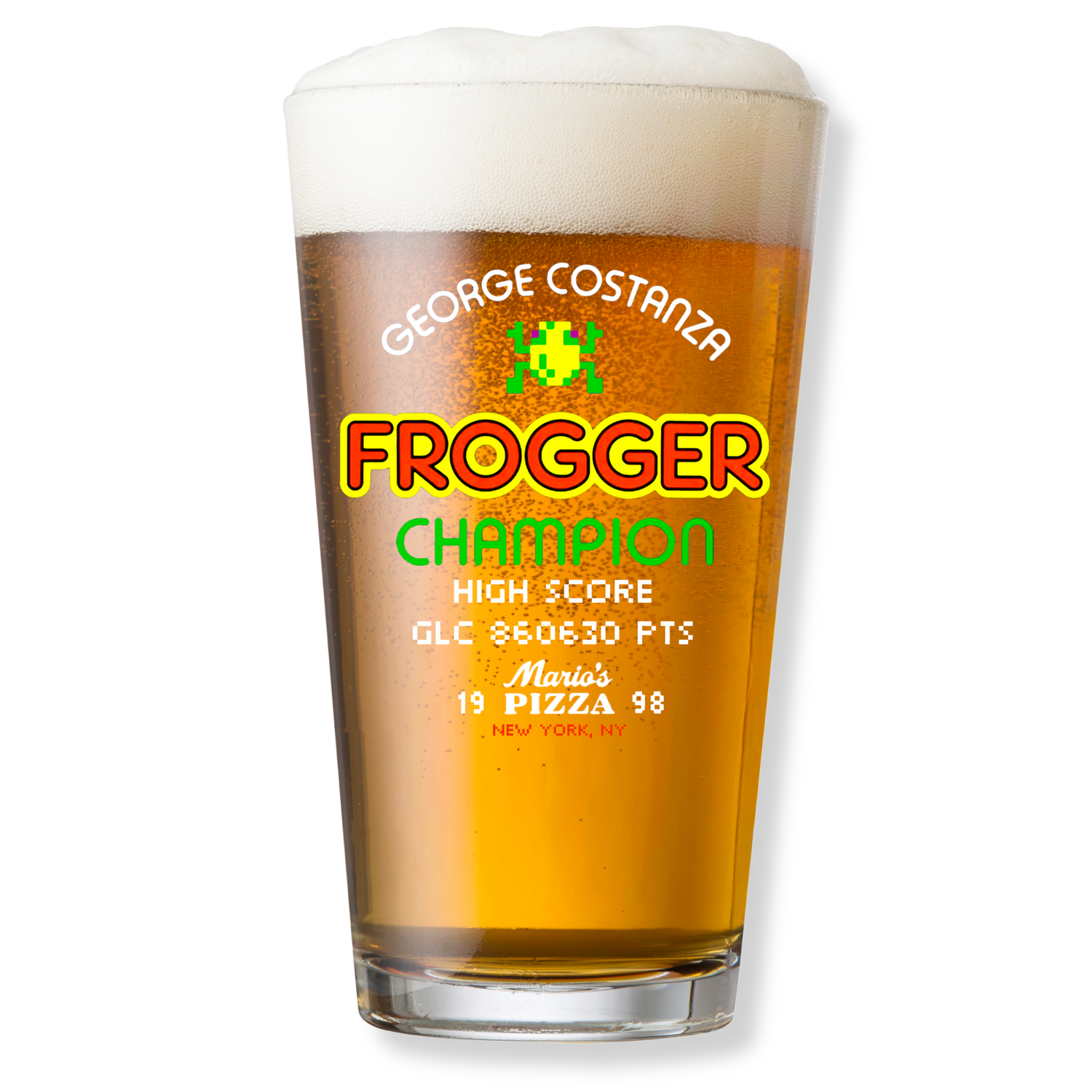 FROGGER CHAMPION PINT GLASS