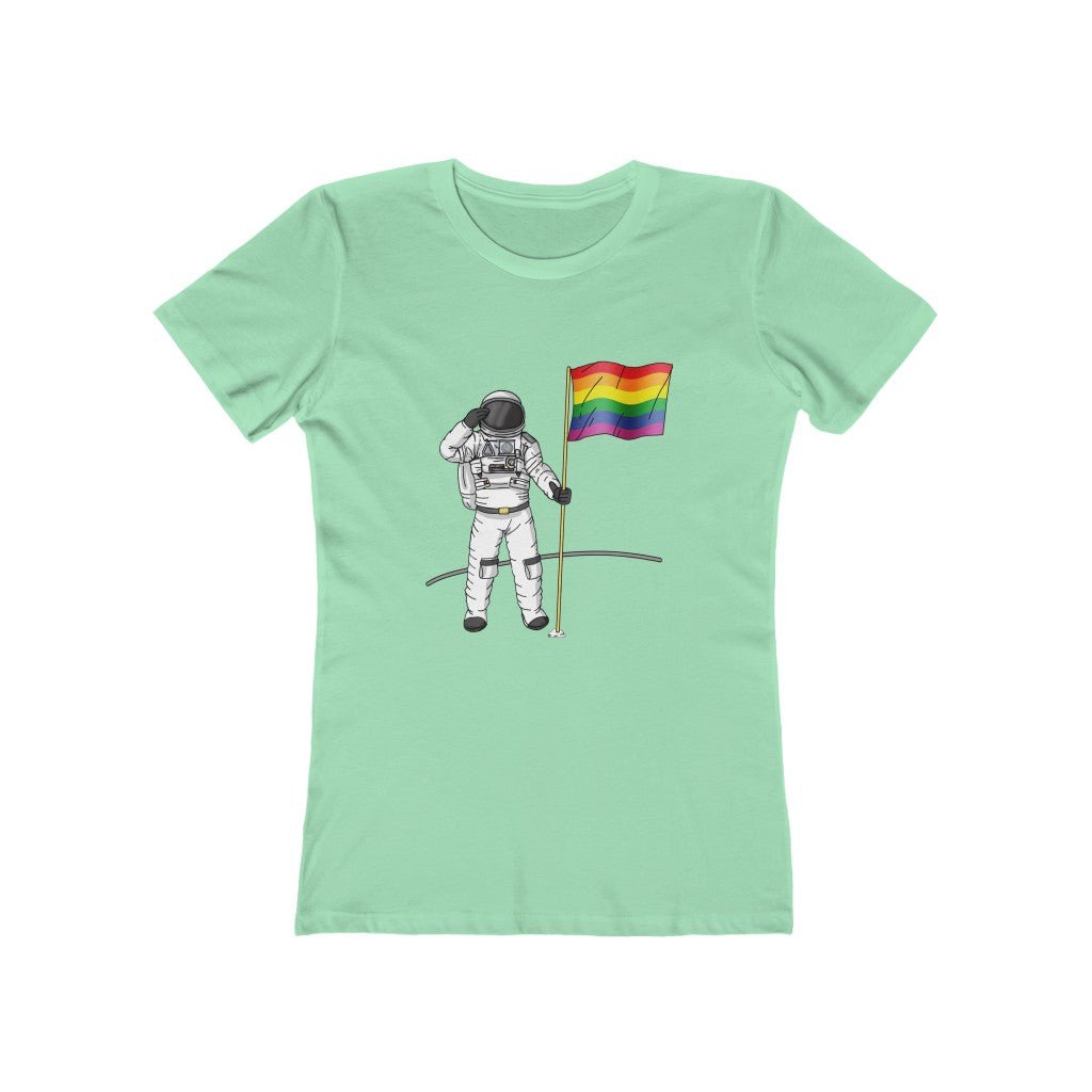 PRIDE ON THE MOON WOMENS T-SHIRT