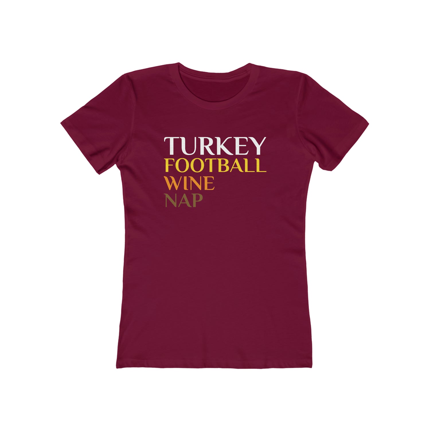 TURKEY FOOTBALL WINE NAP WOMEN'S T-SHIRT