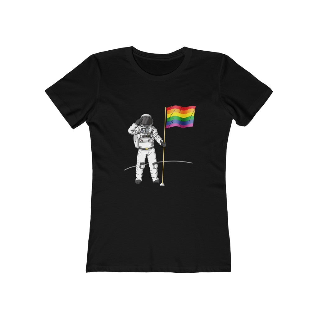 PRIDE ON THE MOON WOMENS T-SHIRT
