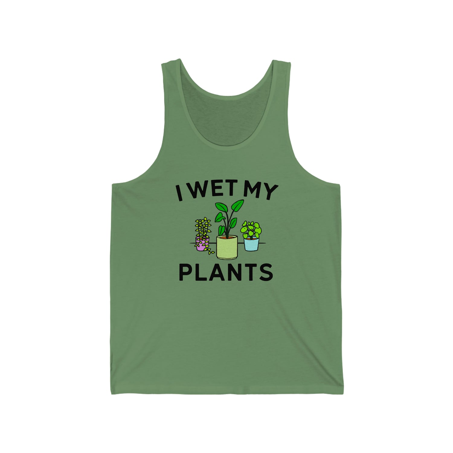 I WET MY PLANTS ADULT UNISEX TANK