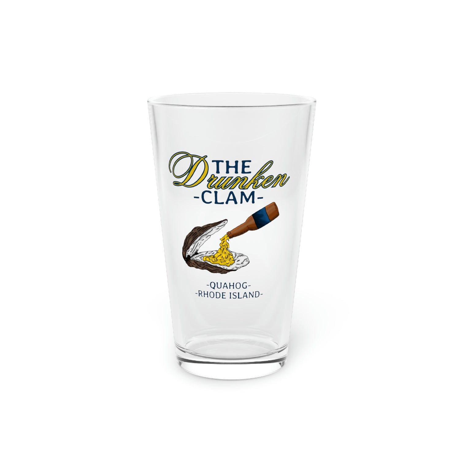 The Drunken Clam Pint Glass