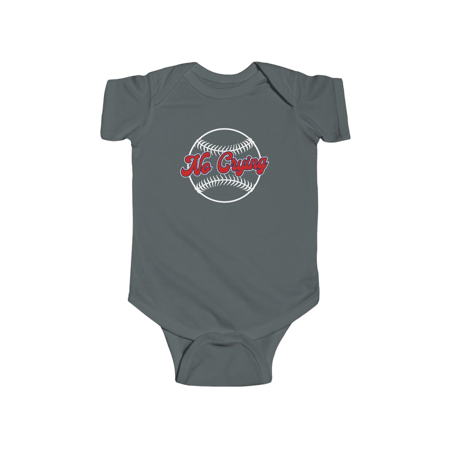NO CRYING IN BASEBALL BABY BODYSUIT