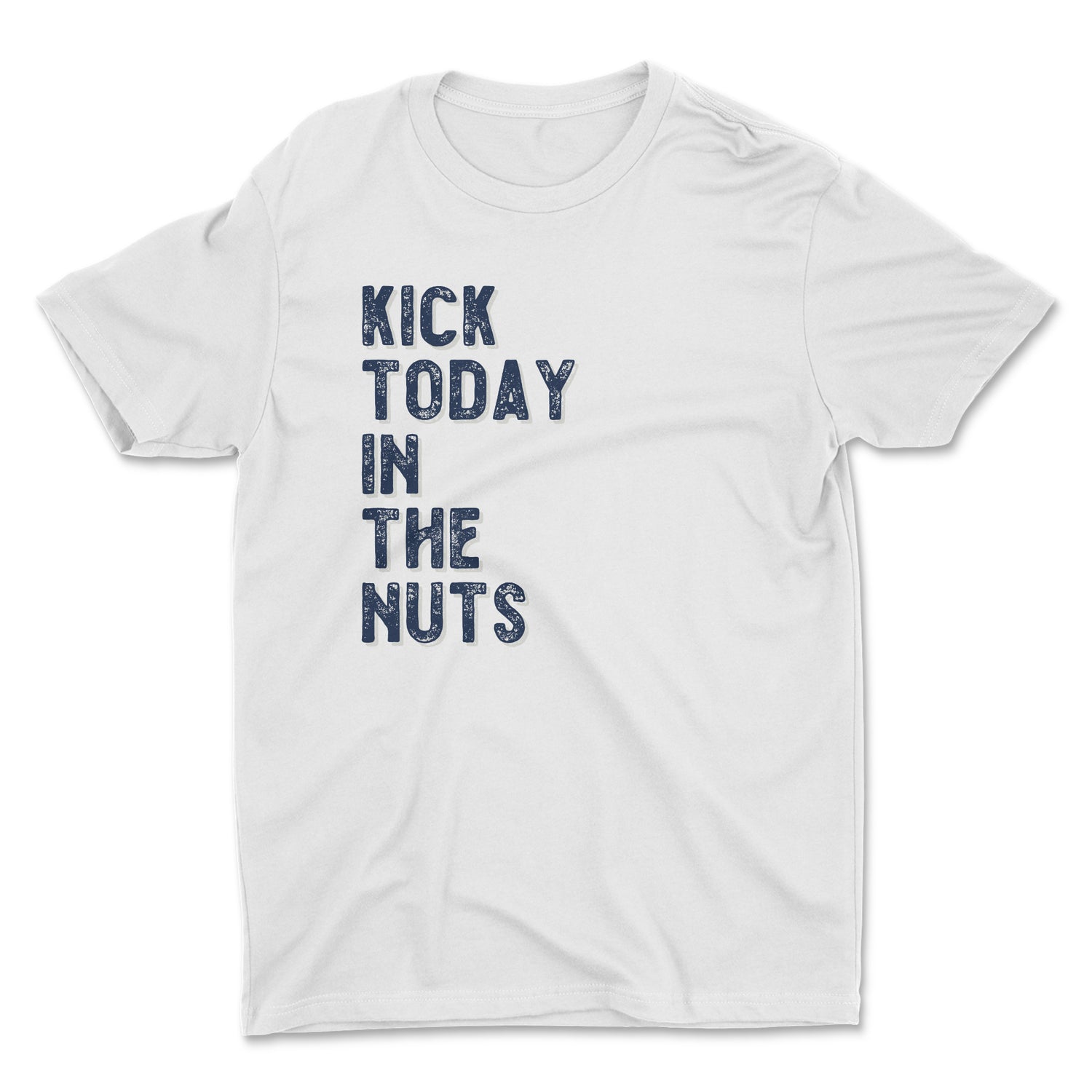 KICK TODAY IN THE NUTS UNISEX T-SHIRT