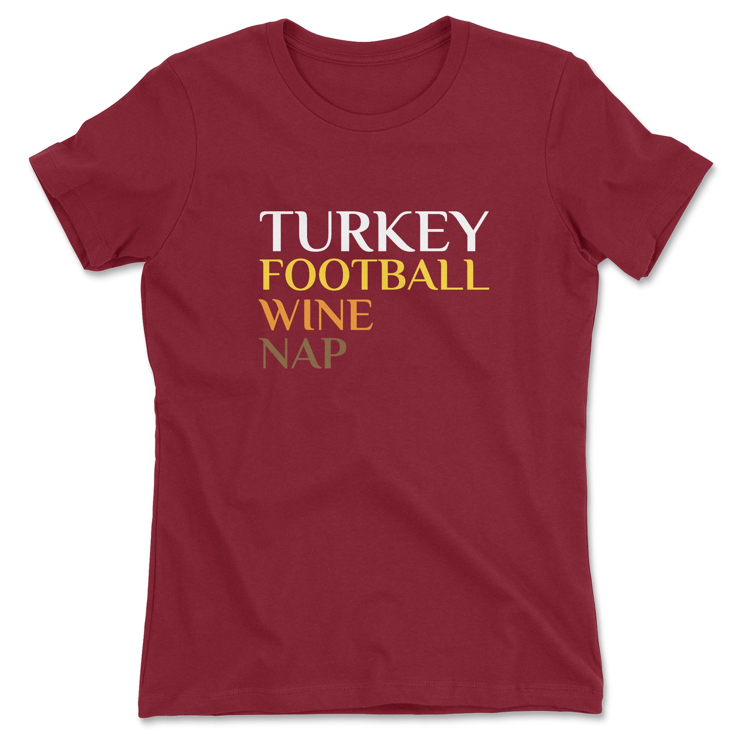 TURKEY FOOTBALL WINE NAP WOMEN'S T-SHIRT