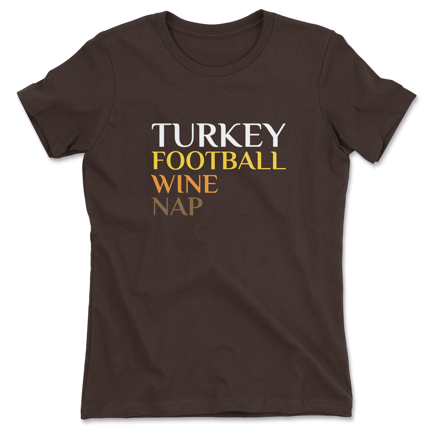 TURKEY FOOTBALL WINE NAP WOMEN'S T-SHIRT