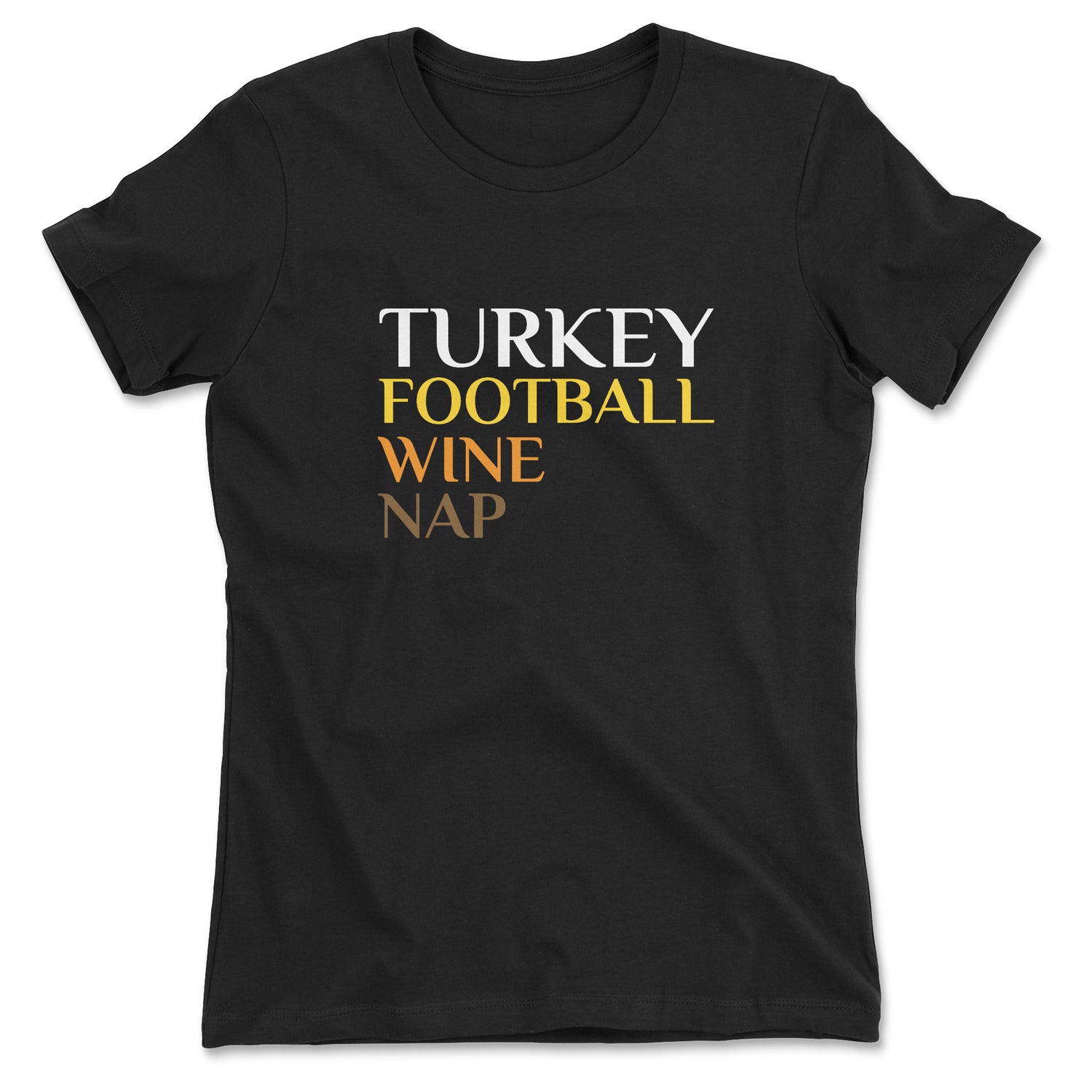 TURKEY FOOTBALL WINE NAP WOMEN'S T-SHIRT