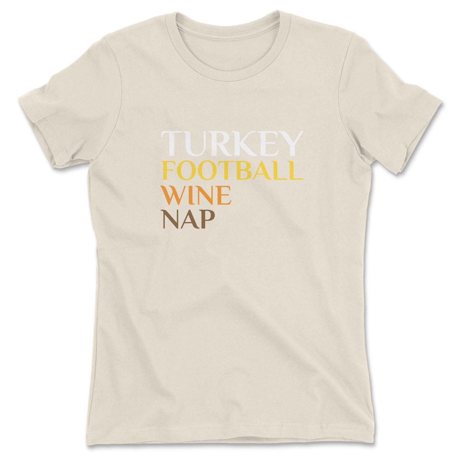 TURKEY FOOTBALL WINE NAP WOMEN'S T-SHIRT