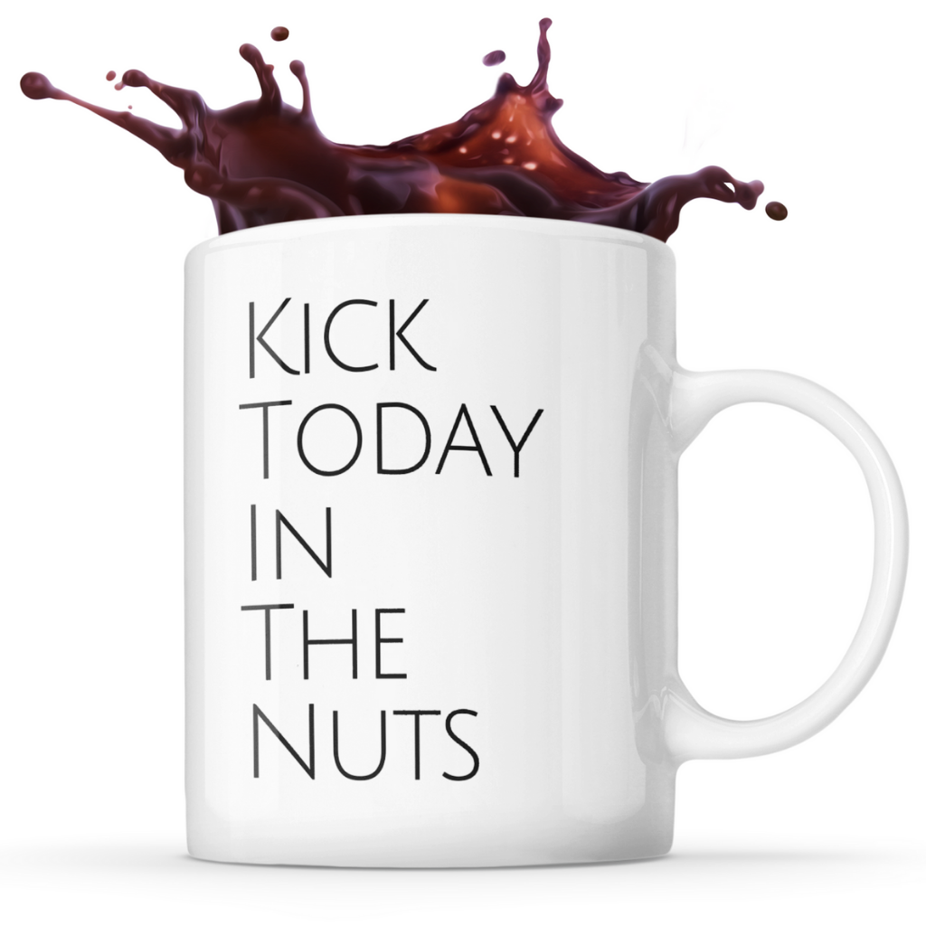 Kick Today In The Nuts Coffee Mug - SNG World