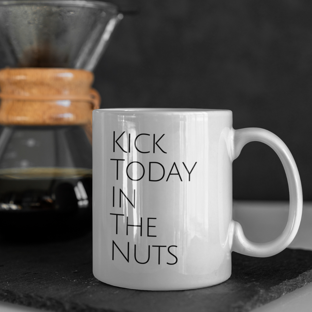 Kick Today In The Nuts Coffee Mug - SNG World