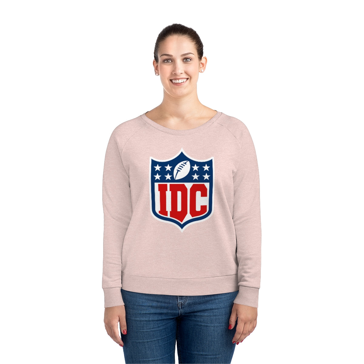 IDC (I Don't Care) Women's NFL Parody Relaxed Fit Sweatshirt