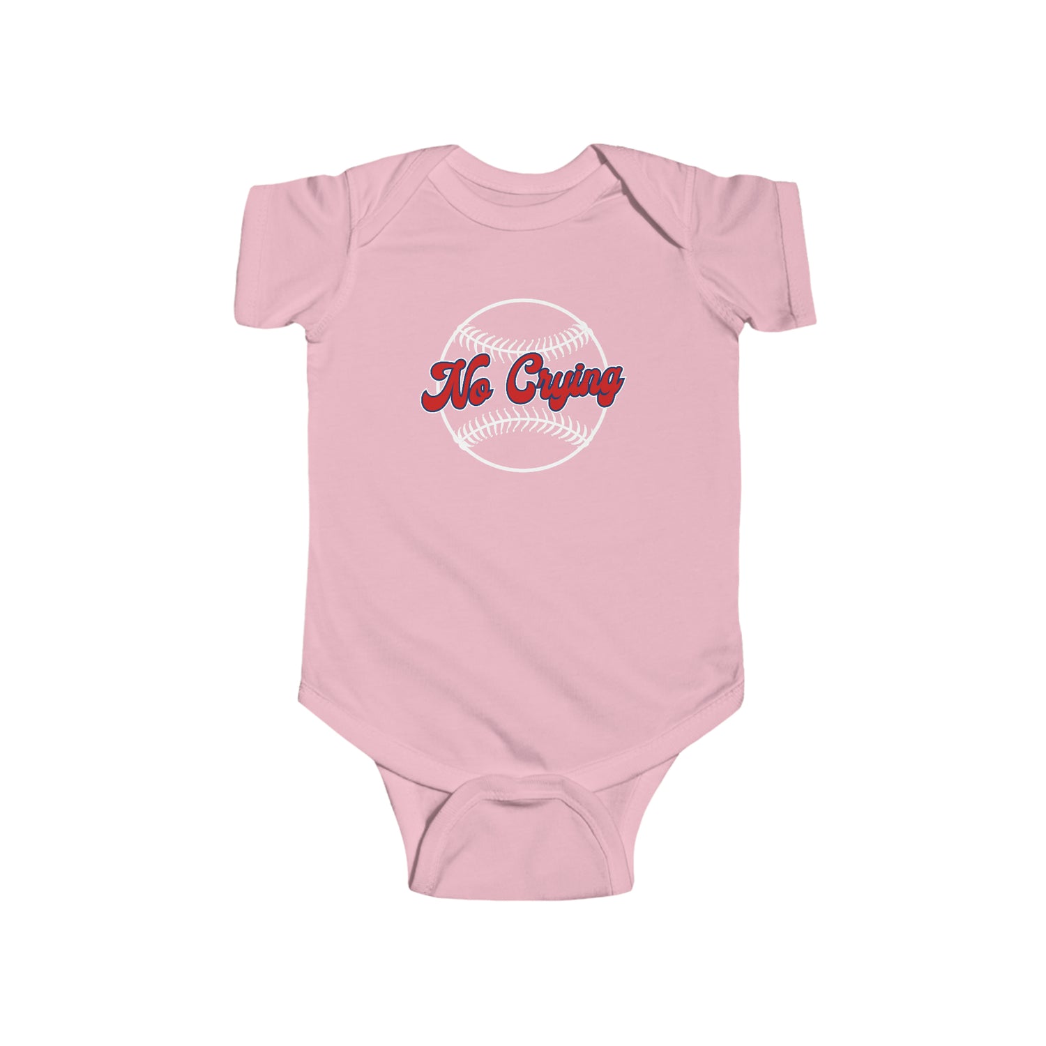 NO CRYING IN BASEBALL BABY BODYSUIT