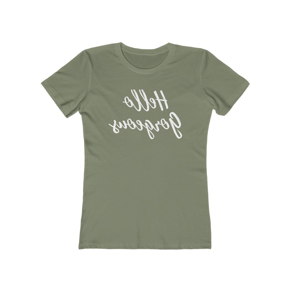 HELLO GORGEOUS (MIRROR IMAGE) WOMENS T-SHIRT
