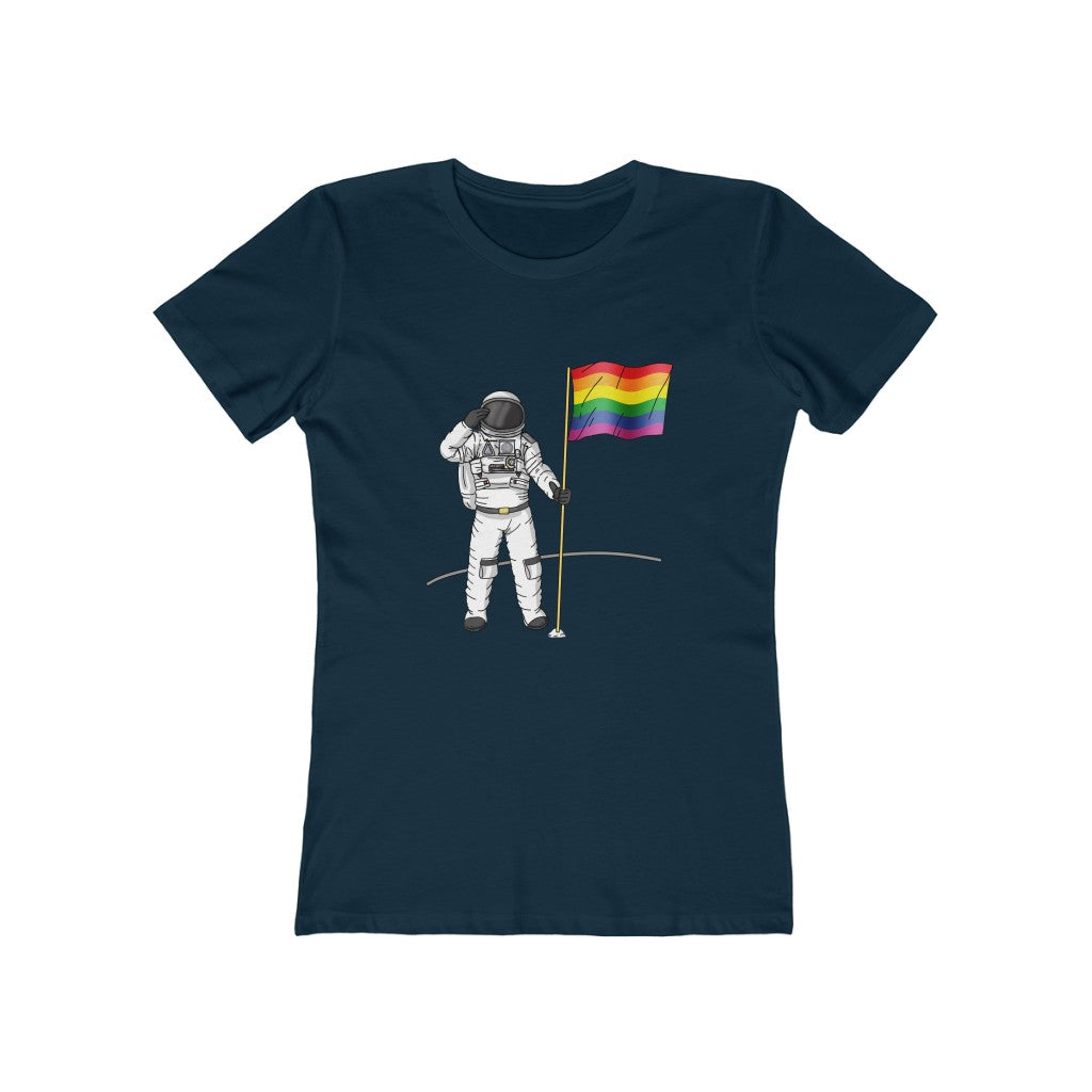 PRIDE ON THE MOON WOMENS T-SHIRT