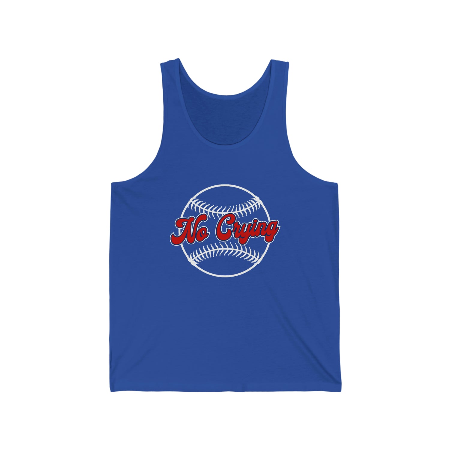 NO CRYING IN BASEBALL ADULT UNISEX TANK