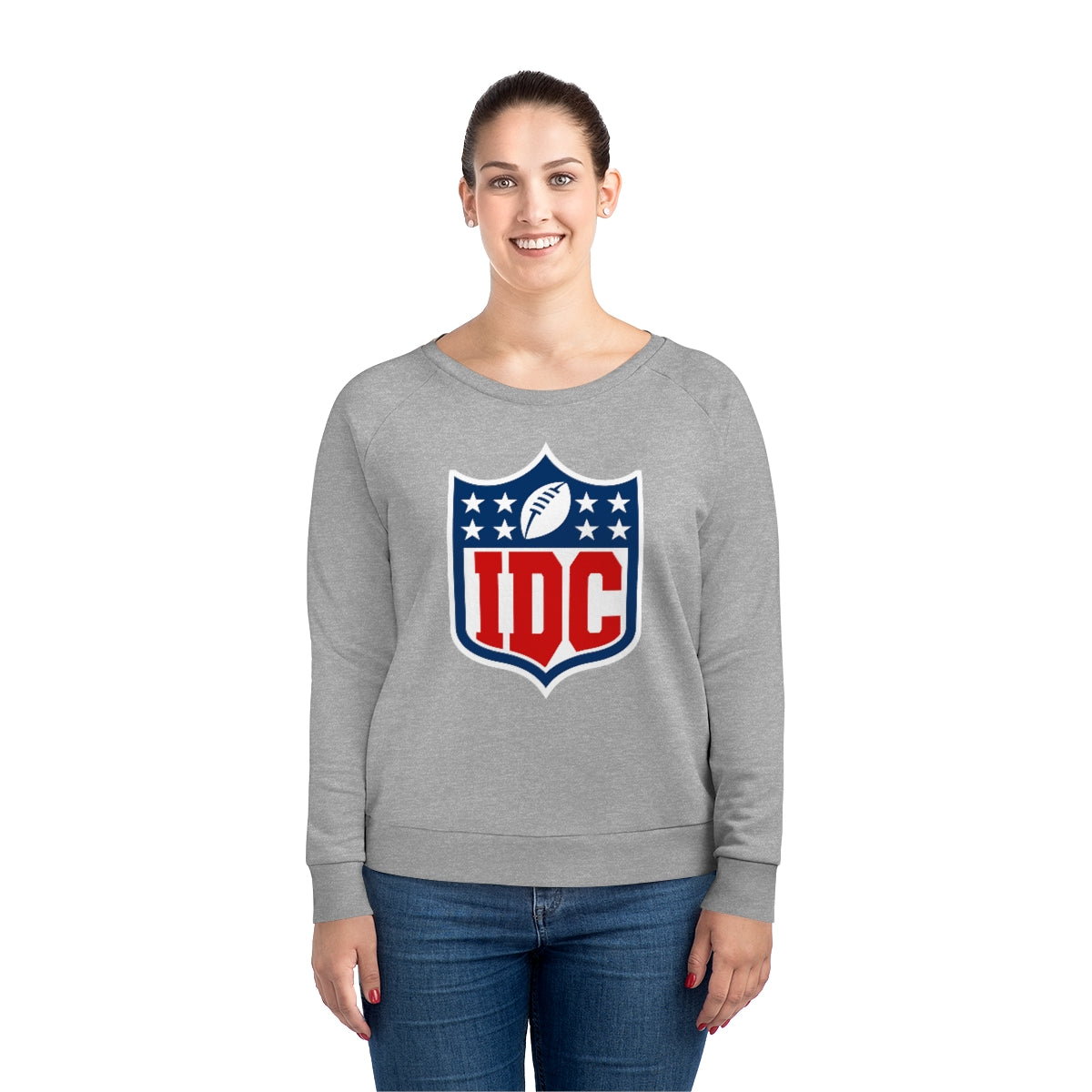 IDC (I Don't Care) Women's NFL Parody Relaxed Fit Sweatshirt