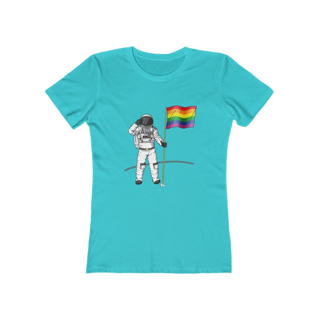 PRIDE ON THE MOON WOMENS T-SHIRT