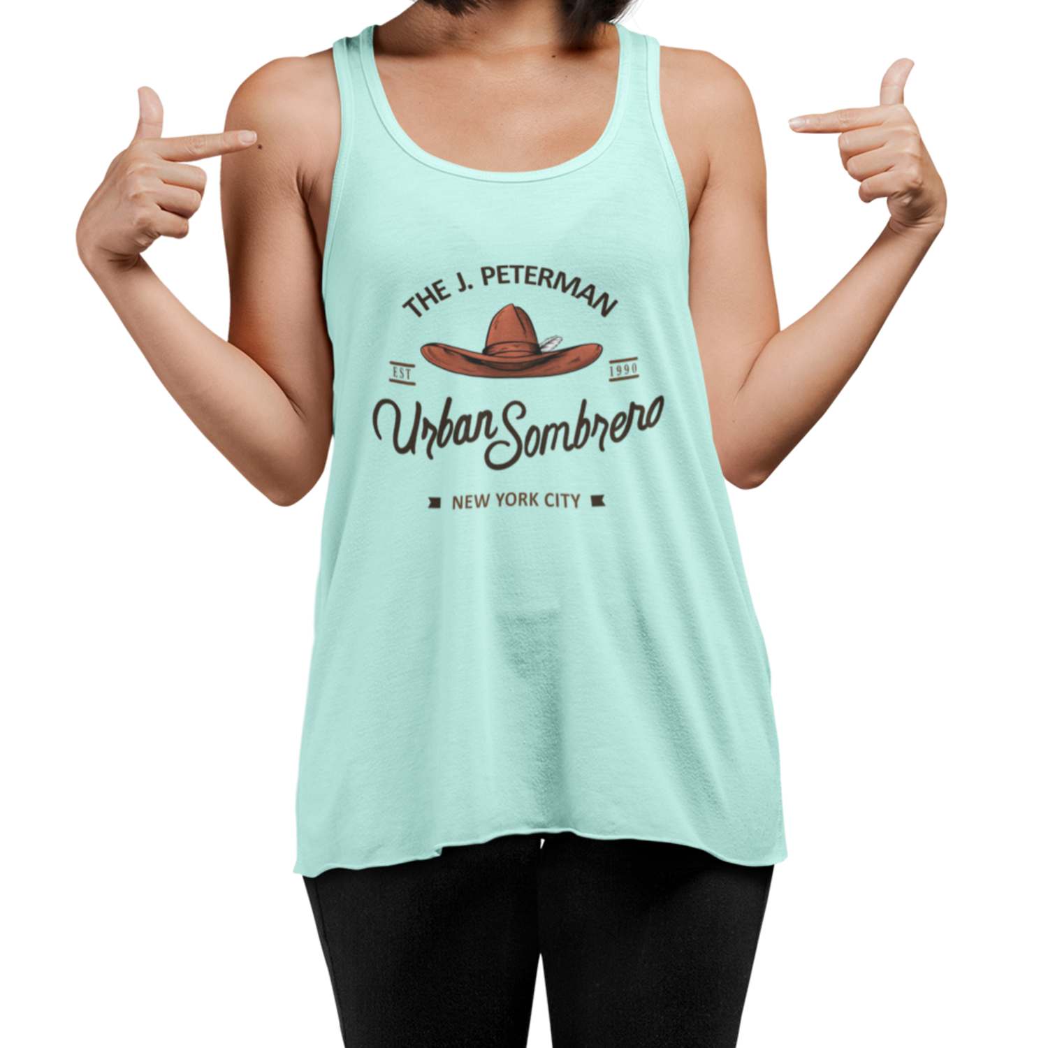 J. PETERMAN URBAN SOMBRERO WOMEN'S BREEZY TANK TOP